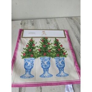 Rachel ashwell Xmas placemats peppermint topiary pink new unique Xmas decor